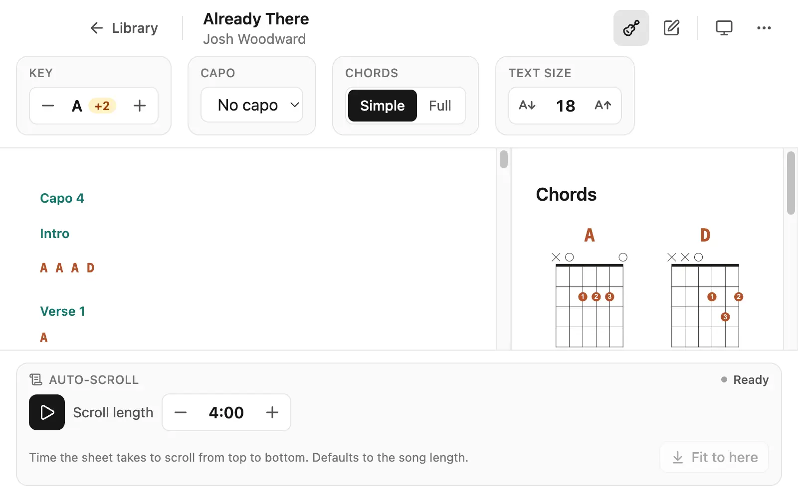 The chord diagrams panel next to the sheet