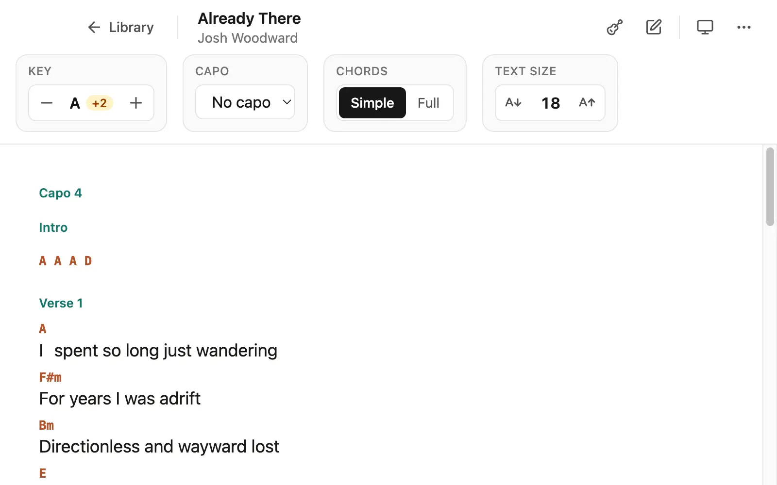 A song playing with the current line highlighted and the speed control at 1.00x